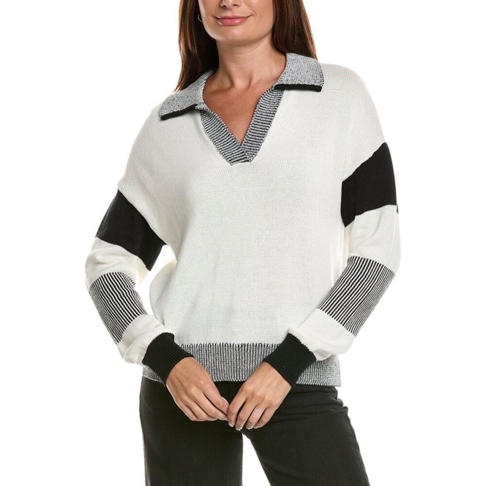 Wispr Womens  Plaited Trim Polo Shirt, White